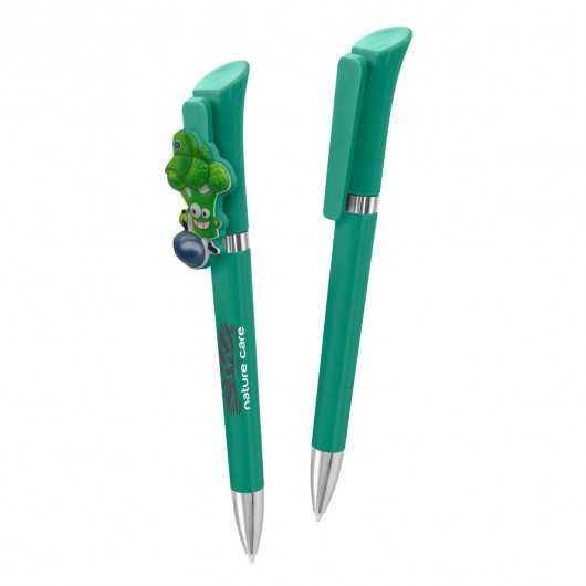 Teal Logo Clip Pens